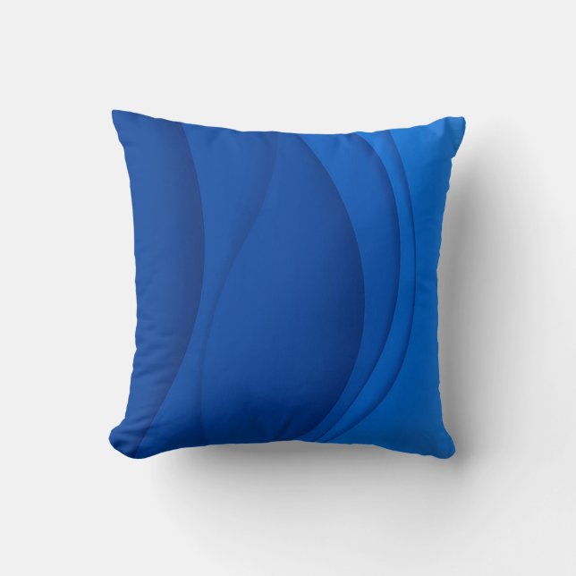 Coussin Vague Bleue Douce De Luxe (Recto)