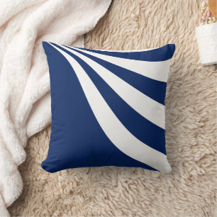 Coussin Vague bleue et blanche