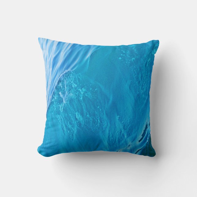 Coussin vague d'eau bleue (Recto)