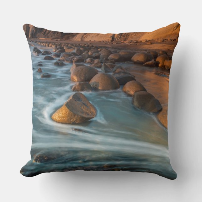Coussin Vague le long de la plage, Californie (Recto)