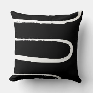 Coussin Vague noir et blanc