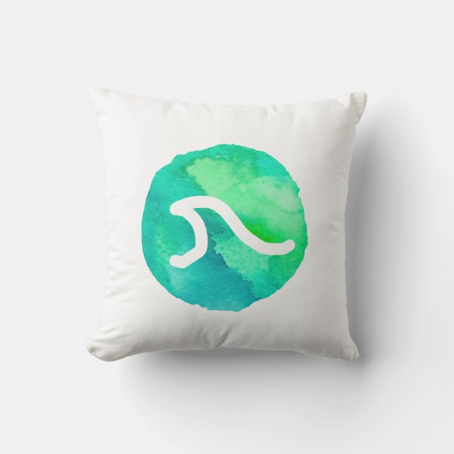 Coussin Vague verte (Recto)