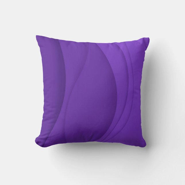 Coussin Vague violette souple de luxe (Recto)