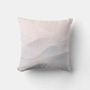 Coussin Vagues blanches et crème – Design minimaliste élég