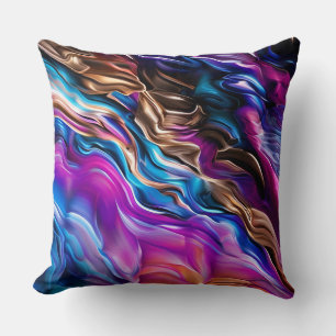 Coussin Vagues colorées Art Abstrait