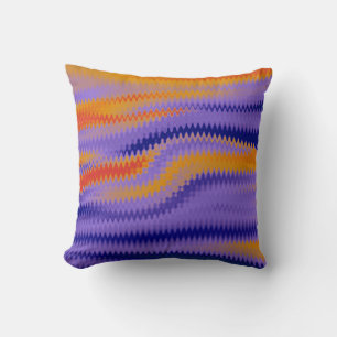 Coussin Vagues colorées Chevron Peinture Art Design Abstra