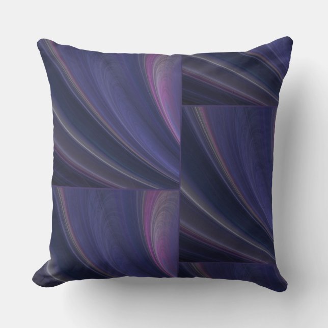 Coussin Vagues de sable douces violettes (Recto)