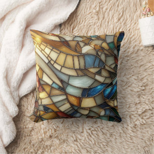 Coussin Vagues de verre coloré