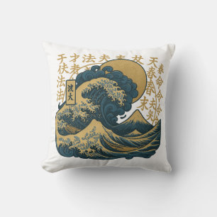 Coussin vagues esthétiques de designer japonais
