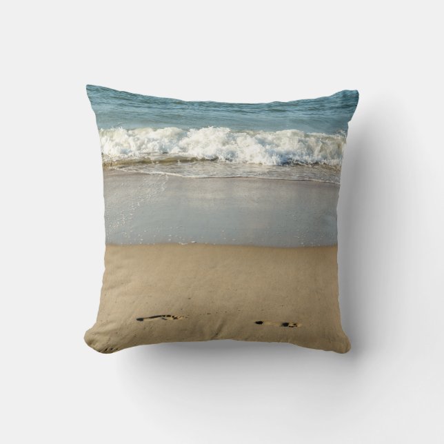 Coussin Vagues et empreintes - (Recto)