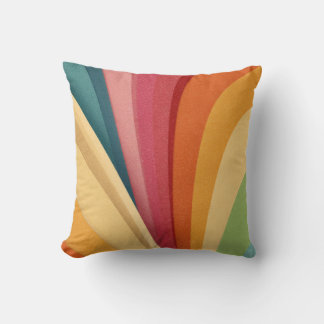 Coussin Vagues et formes colorées dans le design
