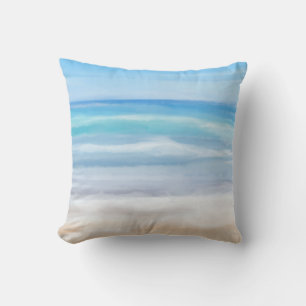Coussin Vagues Jouantes Par Un Jour Ensoleillé À La Plage