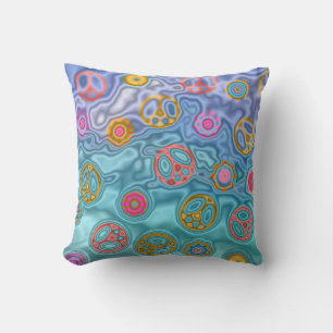 Coussin Vagues océaniques paisibles des années 60