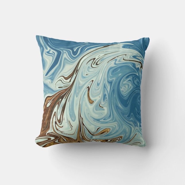 Coussin Vagues printanières | Meilleure peinture colorée (Recto)