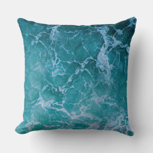 Coussin Vagues profondes de l'océan bleu