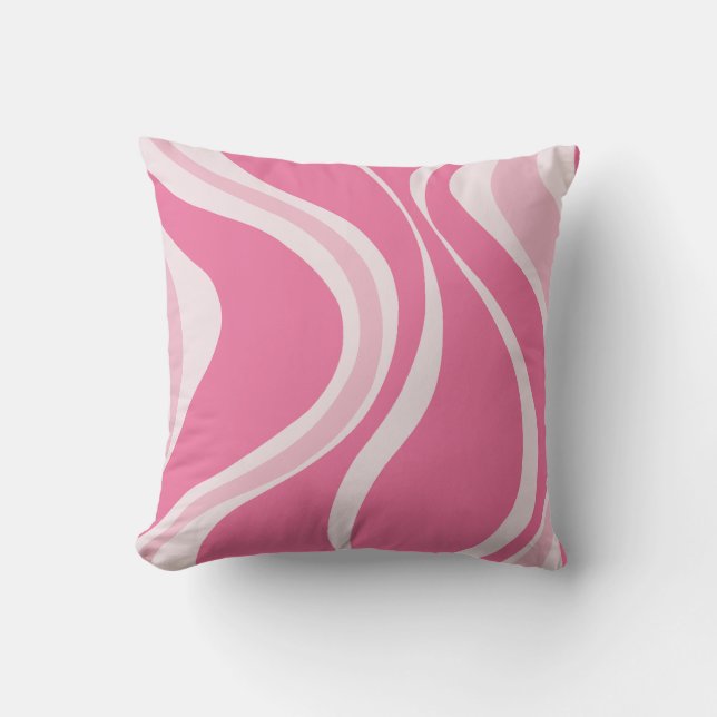 Coussin Vagues roses (Recto)