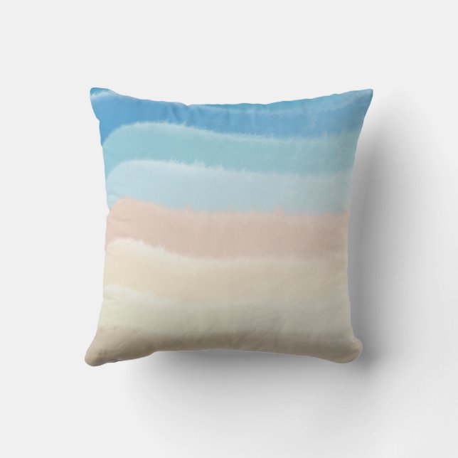 Coussin Vagues salées du rivage côtier  (Verso)