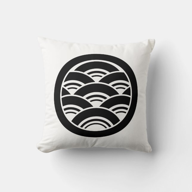 Coussin Vagues superposées en cercle (Recto)