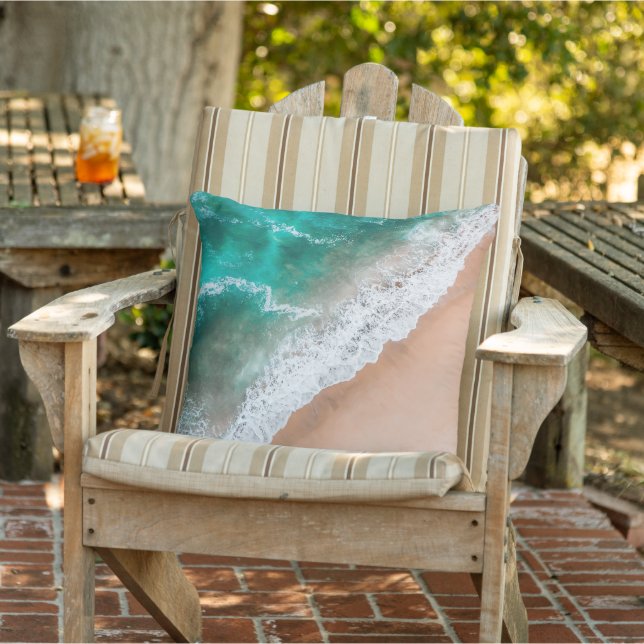 Coussin Vagues sur la plage de sable (Chaise)