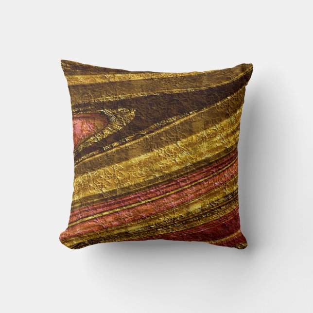 Coussin Vagues texturées décor abstrait parties scintillan (Recto)