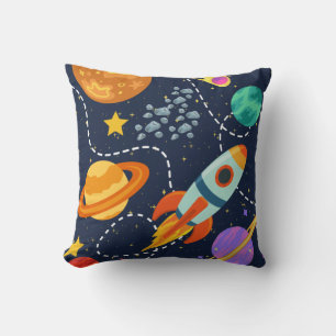 Coussin Vaisseau Spatial Exploration de l'Espace Planètes 