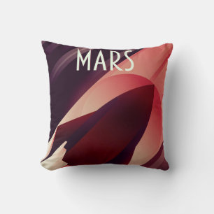 Coussin Vaisseau spatial Mars Art déco Art spatial
