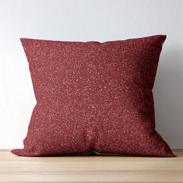 Coussin Valentine Classique Pailleté Rouge Tendance (Créateur téléchargé)