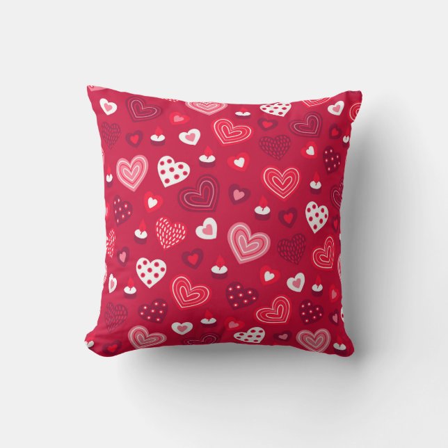 Coussin Valentine coeur motif 2 (Recto)