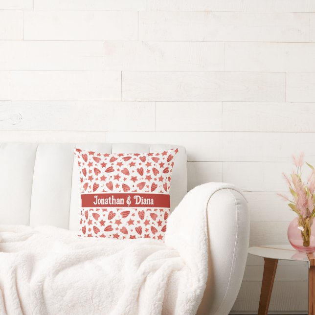 Coussin Valentine Coeurs & Etoiles Motif Pillow (Canapé)