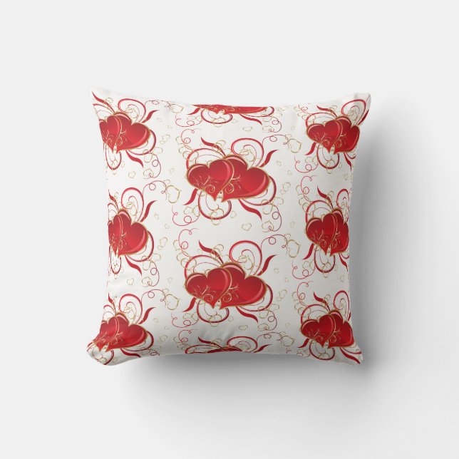 Coussin Valentine Coeurs Jeu d'oreiller (Recto)