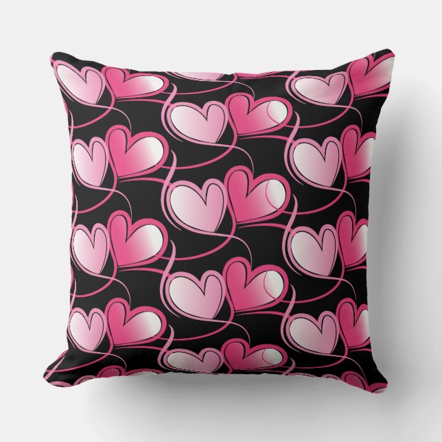 Coussin Valentine Coeurs Jeu d'oreiller (Recto)