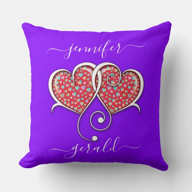 Coussin Valentine Interlock Hearts Design (Recto)