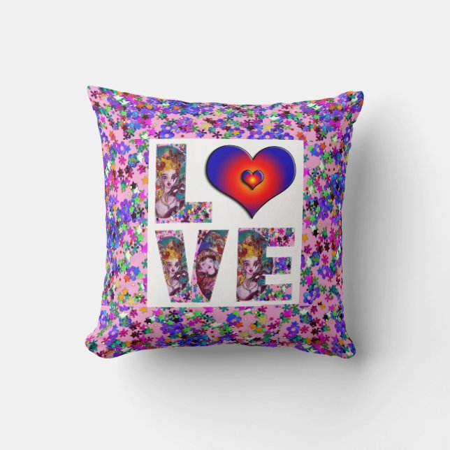 COUSSIN VALENTINE LOVE VÉNÉTIAN MASQUERADE CONFETTI (Recto)