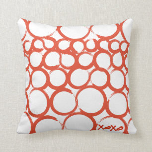 Coussin Valentine peint XOXO