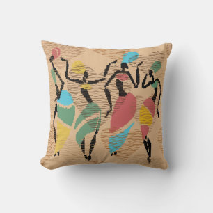 Coussin Valentines africaines, motif femme africaine