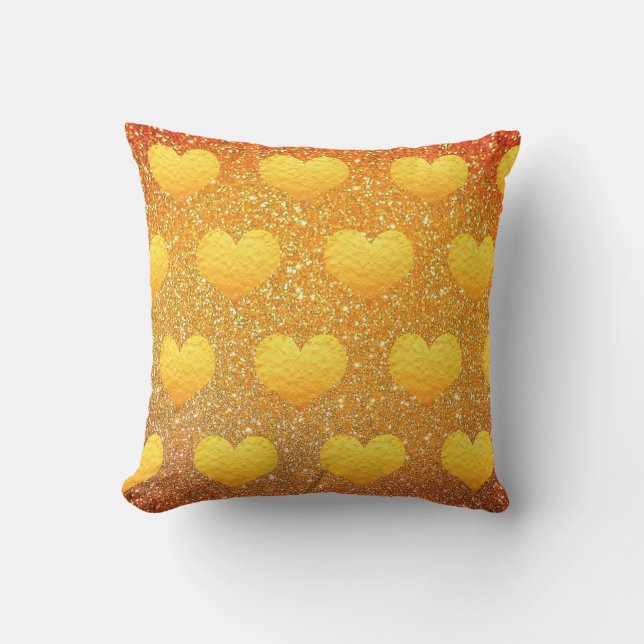 Coussin Valentine's Day Gold Heart (Recto)
