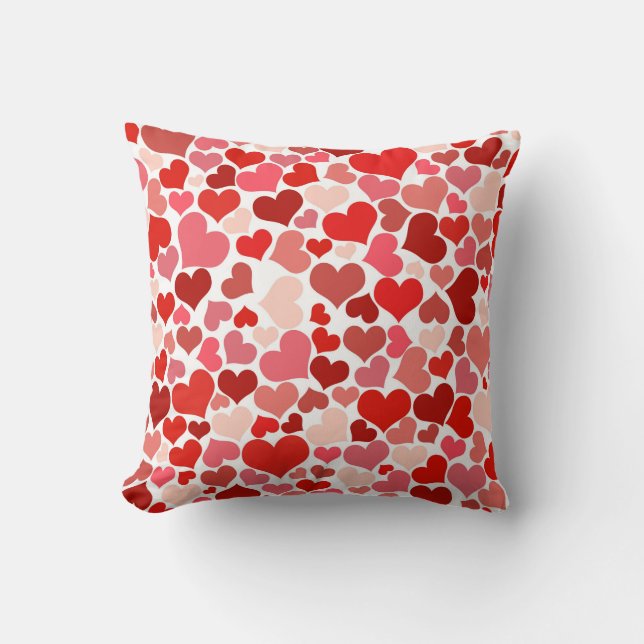 Coussin Valentine's Day Hearts Pattern (Recto)