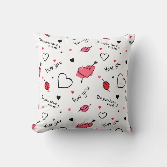 Coussin Valentine's Hearts Arrow sans couture (Recto)