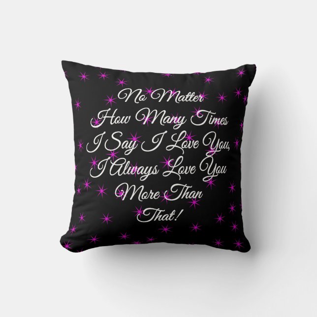 Coussin Valentines Jour Je T'Aime Plus Que Cette Étoile Ro (Recto)