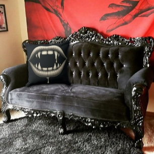 Coussin Vampire gothique Mords Moi