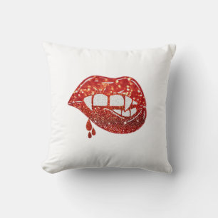 Coussin Vampire lèvres dans la Parties scintillant de Faux