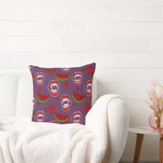 Coussin Vampire mangeant de la pastèque Halloween en juill