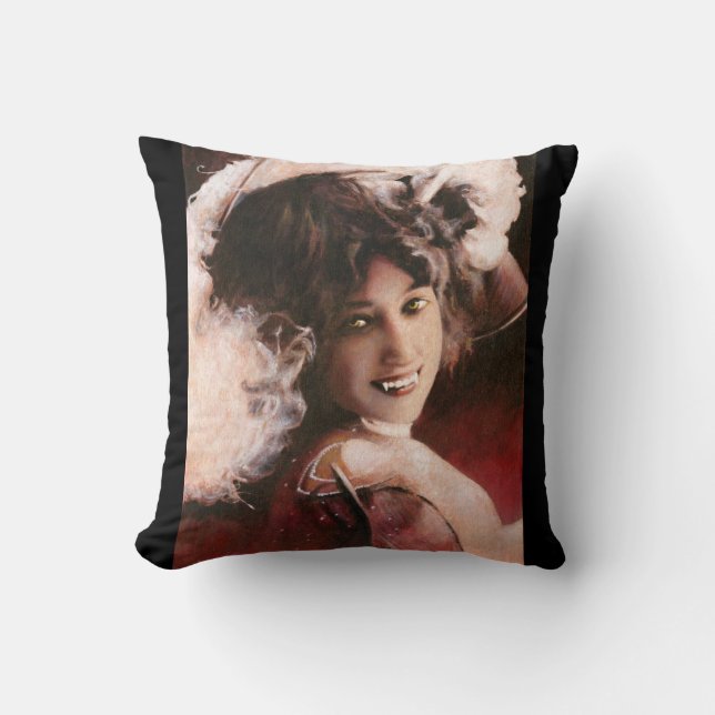 Coussin Vampire victorien Lady Thailer Cushion (Recto)