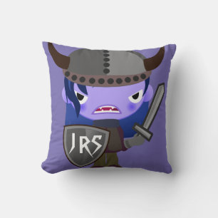 Coussin Vampire Viking Purple Girl Shield épée