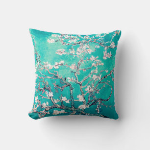 Coussin Van Gogh Almond Blossoms Turquoise