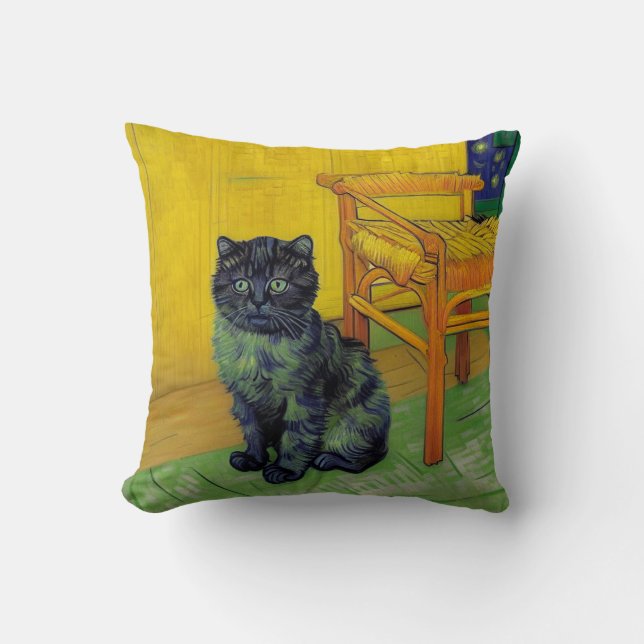 Coussin Van Gogh Black Cat (Recto)