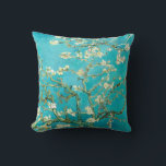 Coussin VAN GOGH - Fleurs d'amandes<br><div class="desc">"van gogh vincent",  "fleurs d'amandes",  fleurs,  "peinture célèbre",  vintage,  "art fin",  floral,  bleu,  vangogh</div>