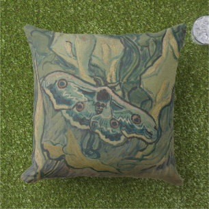 Coussin Van Gogh Grand Paon de Nuit Art de la Nature Vinta