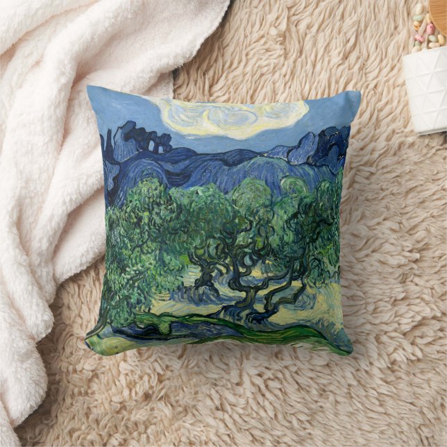 Coussin Van Gogh La peinture paysagère des oliviers (Couverture)