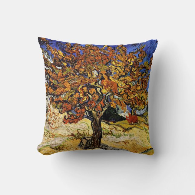 Coussin Van Gogh - Mulberry Tree, peinture d'art (Recto)